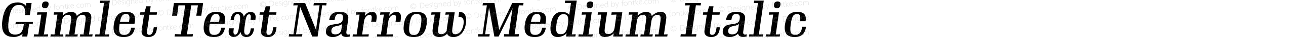 GimletTextNarrow Medium Italic