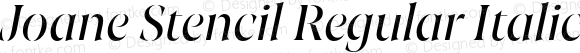 Joane Stencil Regular Italic
