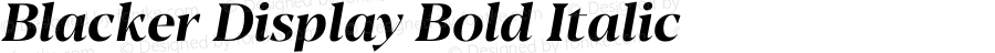 Blacker Display Bold Italic