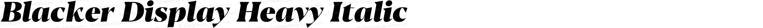 Blacker Display Heavy Italic