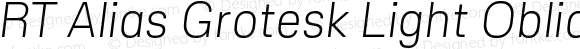 RT Alias Grotesk Light Oblique