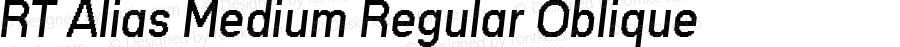 RT Alias Medium Regular Oblique