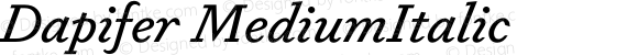 Dapifer Medium Italic