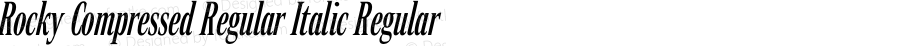 Rocky Compressed Regular Italic Regular