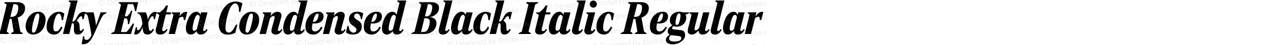 Rocky Extra Condensed Black Italic Regular