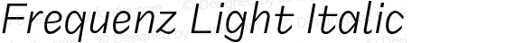 Frequenz Light Italic