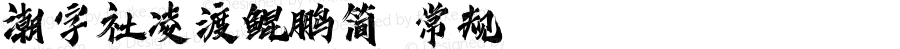 潮字社凌渡鲲鹏简 常规 Version 1.0  www.reeji.com QQ:2770851733 Mail:Reejifont@outlook.com REEJI锐字家族 上海锐线创意设计有限公司