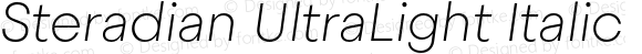 Steradian UltraLight Italic