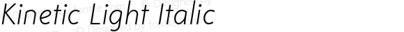 Kinetic Light Italic