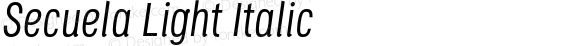 Secuela Light Italic