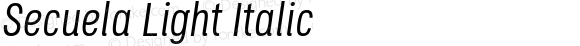 Secuela Light Italic