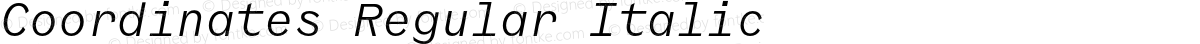 Coordinates Regular Italic