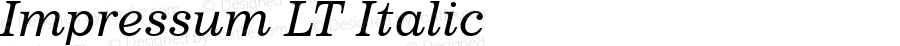 Impressum LT Italic