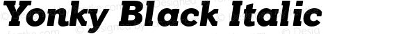 Yonky Black Italic