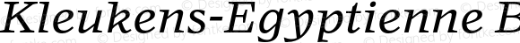 Kleukens-Egyptienne Book Italic