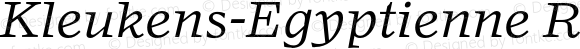 Kleukens-Egyptienne Regular Italic
