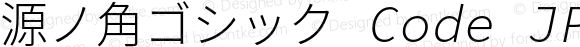 源ノ角ゴシック Code JP L Italic