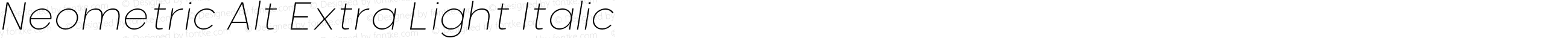 NeometricAlt-ExtraLightItalic