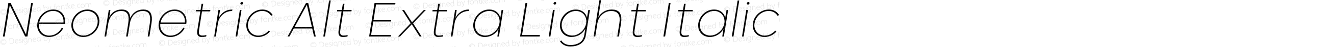 NeometricAlt-ExtraLightItalic