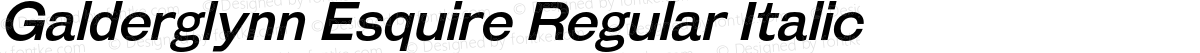 Galderglynn Esquire Regular Italic