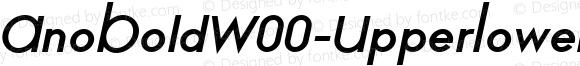 AnoBoldW00-UpperLowerItalic Regular Version 1.0