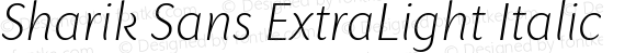 Sharik Sans ExtraLight Italic