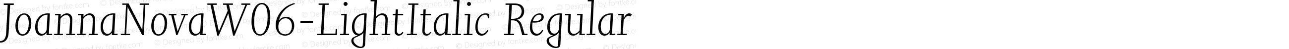 Joanna Nova W06 Light Italic