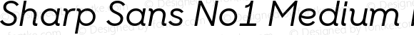 Sharp Sans No1 Medium Italic Regular