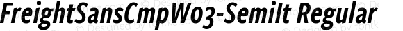 FreightSansCmp W03 Semi Italic