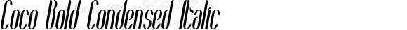Coco Bold Condensed Italic
