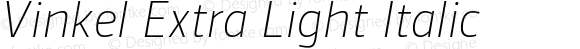 Vinkel Extra Light Italic