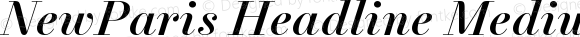 NewParis Headline Medium Italic