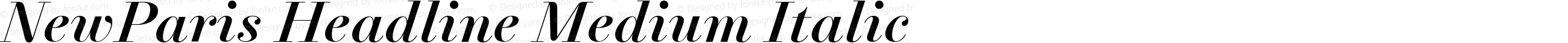 NewParis Headline Medium Italic