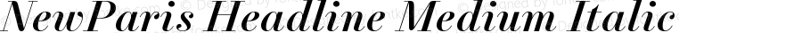 NewParis Headline Medium Italic