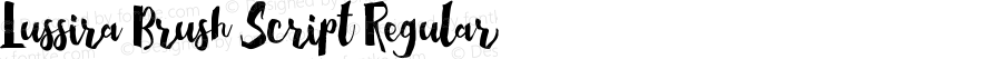 Lussira Brush Script Regular Version 0.000