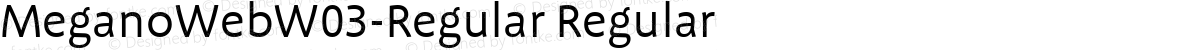 MeganoWebW03-Regular Regular