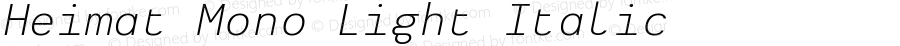 HeimatMono-LightItalic