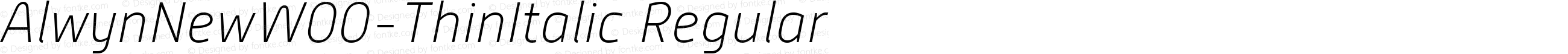 Alwyn New W00 Thin Italic