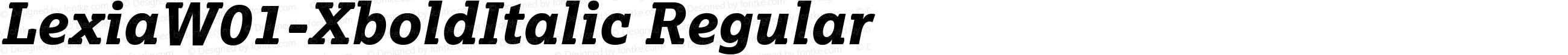 Lexia W01 Xbold Italic