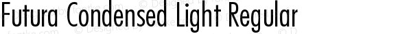 Futura Condensed Light Regular