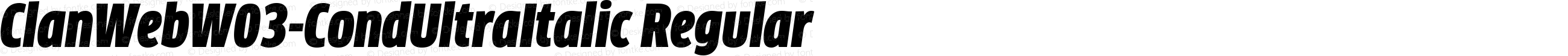 ClanWebW03-CondUltraItalic Regular