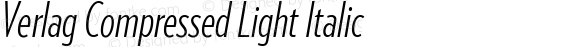 Verlag Compressed Light Italic