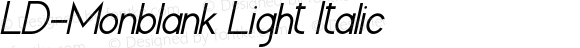 LD-Monblank Light Italic