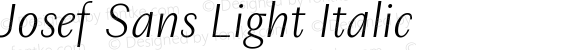 Josef Sans Light Italic