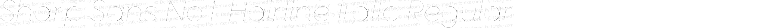 Sharp Sans No1 Hairline Italic Regular