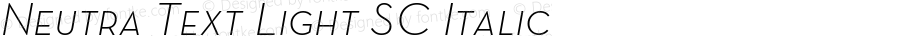 Neutra Text Light SC Italic