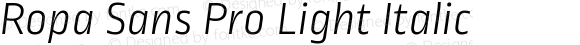 RopaSansPro-LightItalic