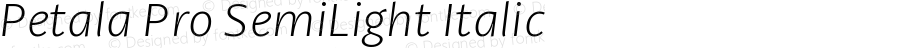 PetalaPro-SemiLightItalic