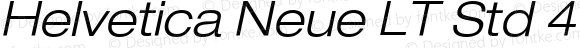 Helvetica Neue LT Std 43 Light Extended Oblique