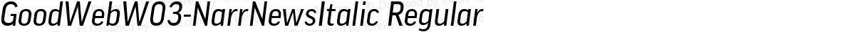 GoodWebW03-NarrNewsItalic Regular